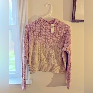 Anthropologie sweater, size S, new condition. Colors are light pink and cream.